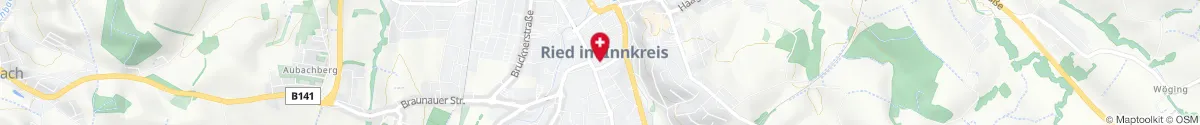 Kartendarstellung des Standorts für Neue Stadt-Apotheke Zum grünen Kreuz in 4910 Ried im Innkreis